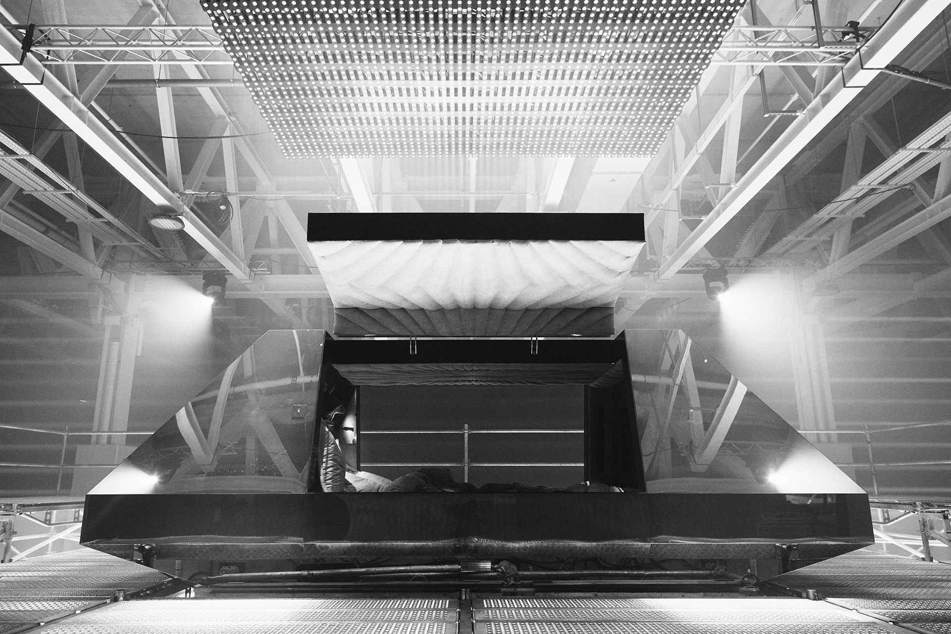 Rick Owens, Sleeping Pod, The Art of Genius Moncler,  Olympia Londres 2023