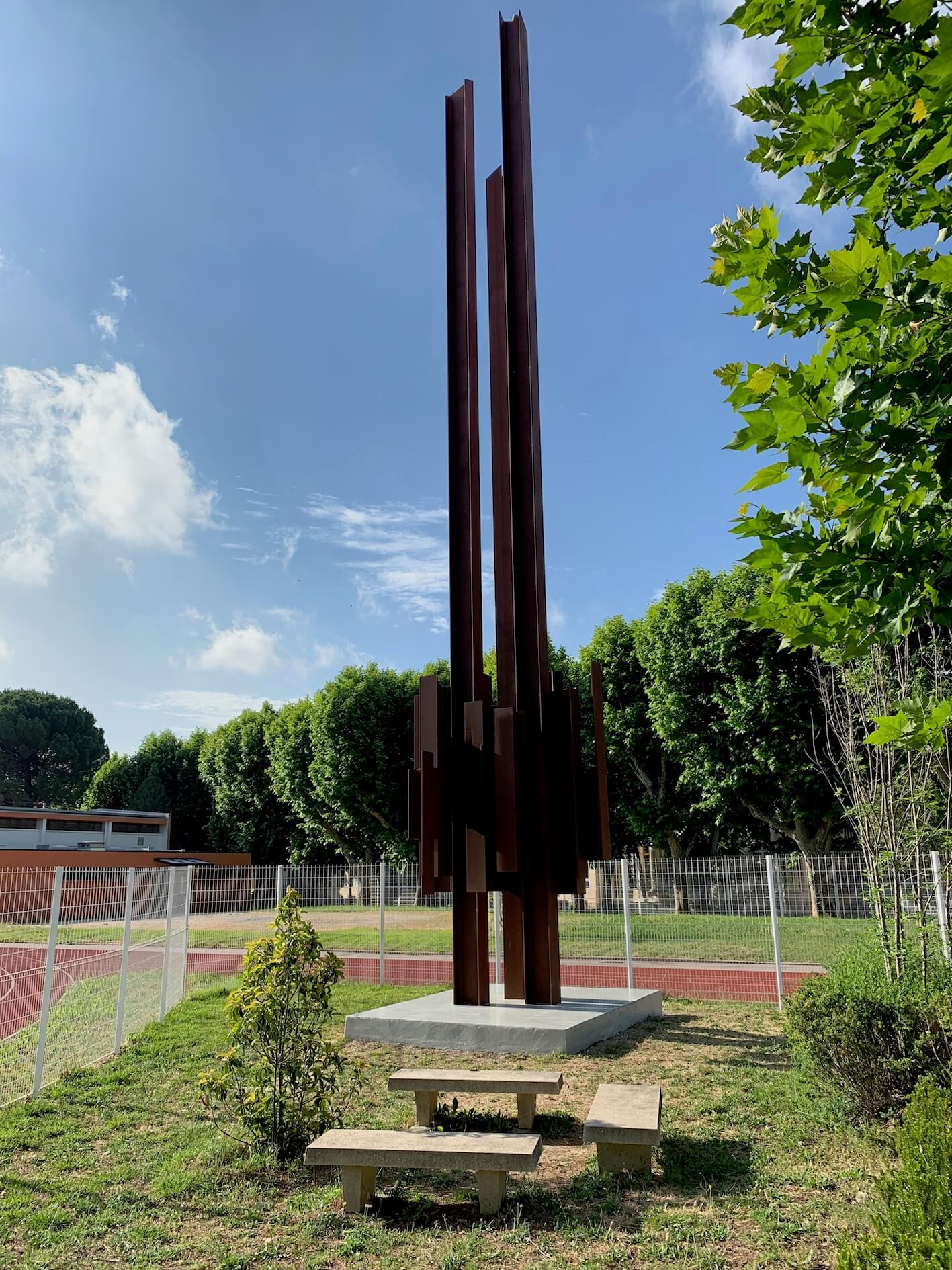 Marino Di Teana Lycée Jean Mermoz, Montpellier, Conservation du Patrimoine, Région Occitanie, 2021 Hommage à Laurent le Magnifique (1972)