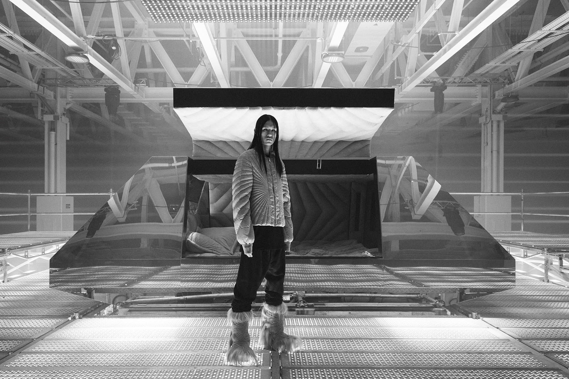 Rick Owens, Sleeping Pod,  The Art of Genius Moncler, Olympia, Londres 2023