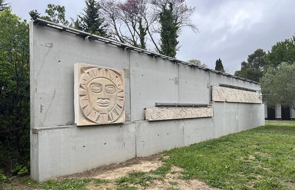 Bas-relief décoratif sculpté 1960, Jean-Charles Lallement